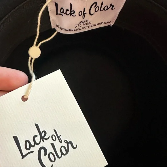 Lack of Color Noir Rancher Hat Size 57 - Picture 4 of 4